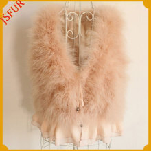 Muslin Lap With Genuine Turkey Feather Vest Lady