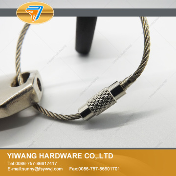 SS201 Stainless steel cable key ring