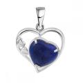 Lapis lazuli Love Heart Birthstone Prendant Colliers de pierre précieuse pour les femmes