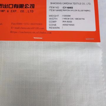 Rayon Nylon slub fabric