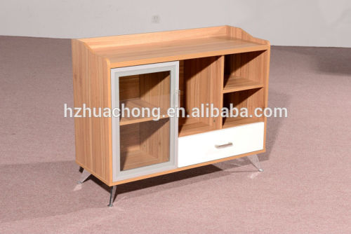 HC-M019 Chinese Walnut Color Modern Wooden Office Tea Cabinet
