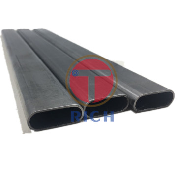 Q235 25 * 10 * 1mm Dikişli Düz Oval Çelik Boru