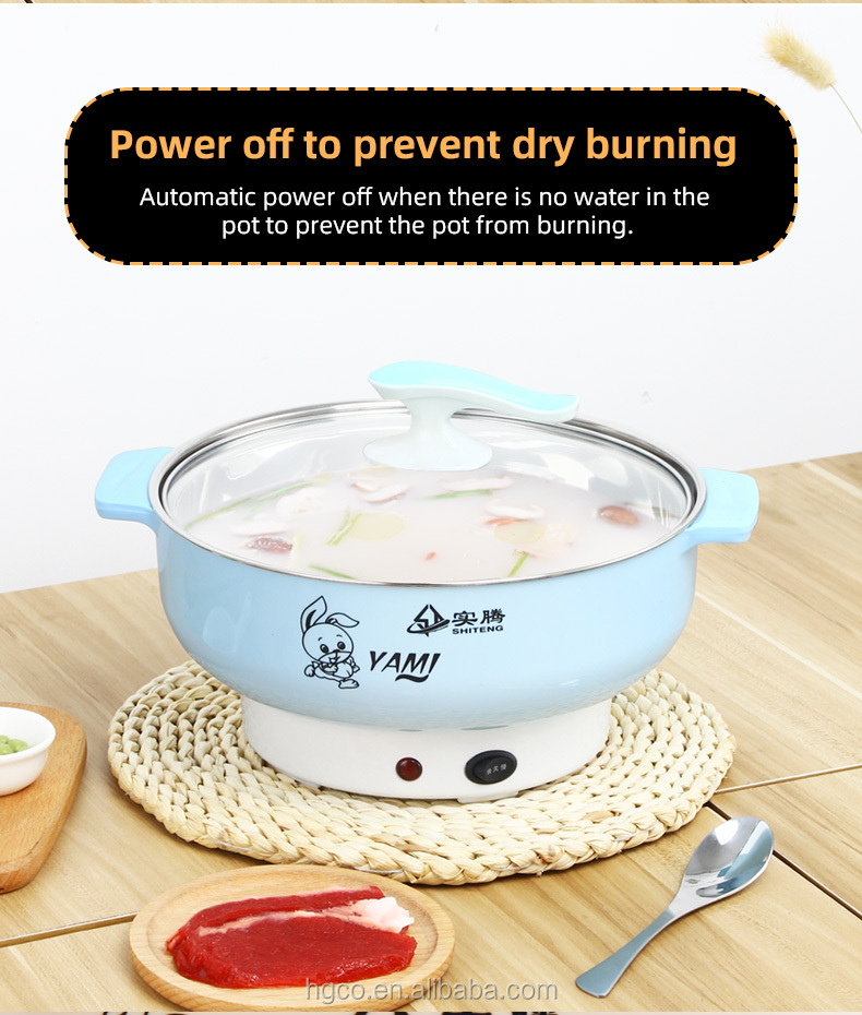 Portable 20cm/22cm/24cm/26cm Electric hot pot / Electric cooking pot / Shabu pot for takeaway