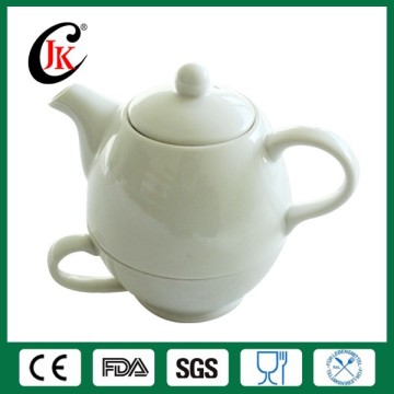 Wholesale customized white ceramic tea set for one person                
                                    Quality Assured