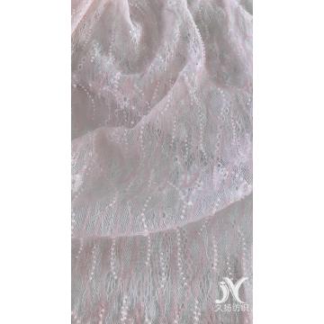 Pink Embroidery Bridal Gown Fabric