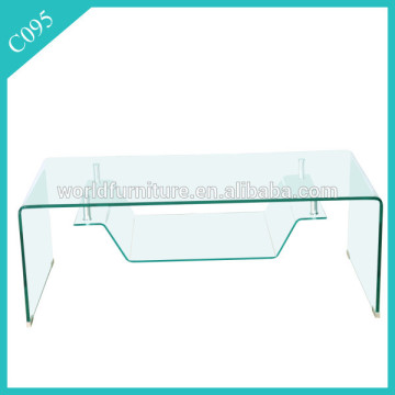 hot bent glass table television table corner TV stand
