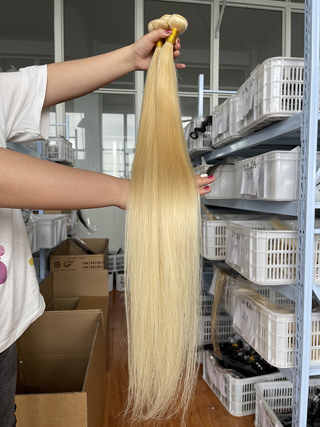 Free sample brazilian straight hair 613 bundles,wholesale cuticle aligned hair vendor,unprocessed raw 613 blonde human hair