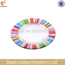 Round Glass Colour Dish Plate
