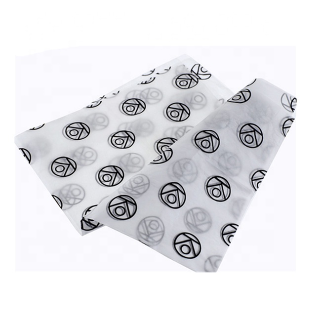 White translucent biodegradable custom handbag zipper metals tissue wrapping paper