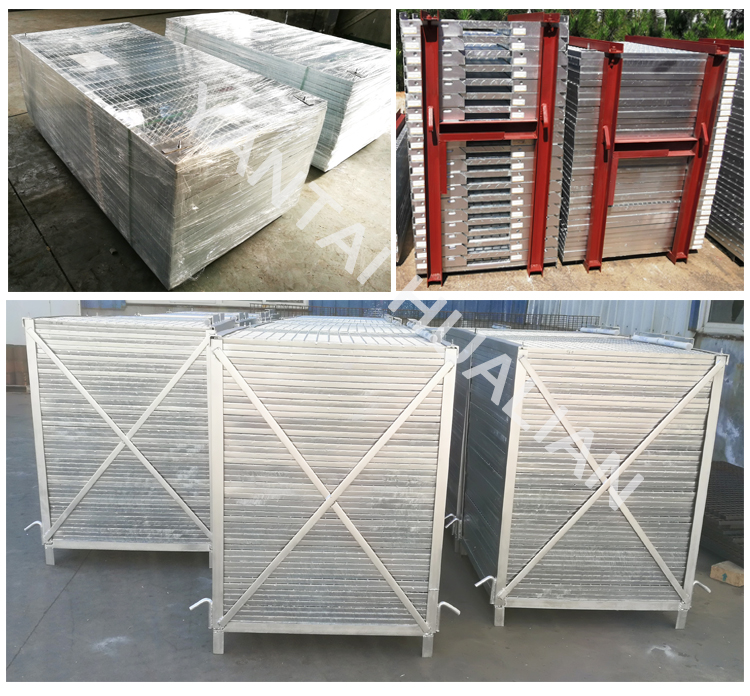 Galvanized Walkway Floor Steel Gratings Platform With Kickplates