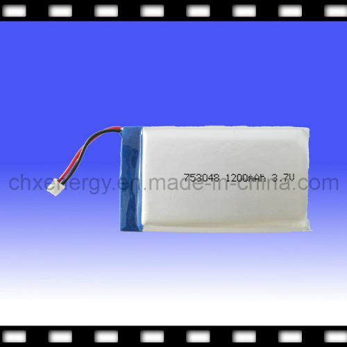 Polymer Lithium Ion Battery Pack for Doorbell / POS Terminal 3.7V 1200mAh (753048) Rechargeable