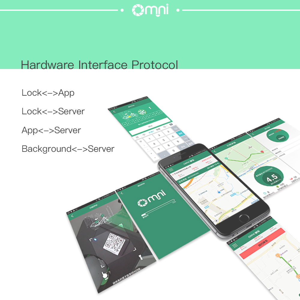 Omni New smart RFID lock QR code scan unlock OGB1Smart bicycle lock with two unlock ways GPS GPRS BLE App