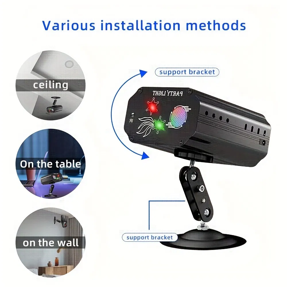 LED Laser Lights with Voice Control for Disco DJ Stage