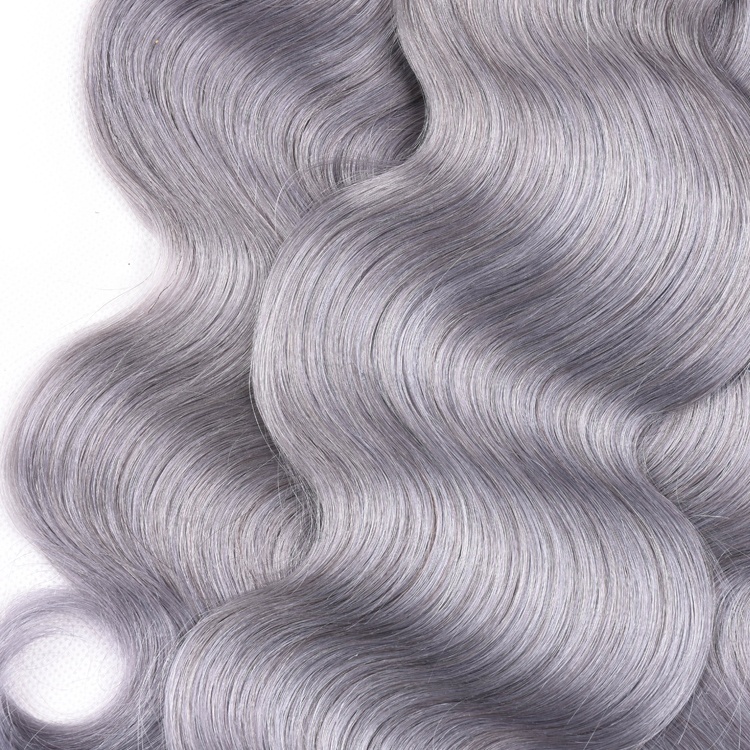 100% Remy Brazilian Crochet Hair Bulk Weave Bundle Extensions Natural Weaving Colour Grey Human Hair