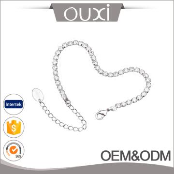Fashion Lady's jewelry 18K Platinum Sparkle Shine AAA CZ Happiness Luck Chain Bracelet Wedding Jewelry