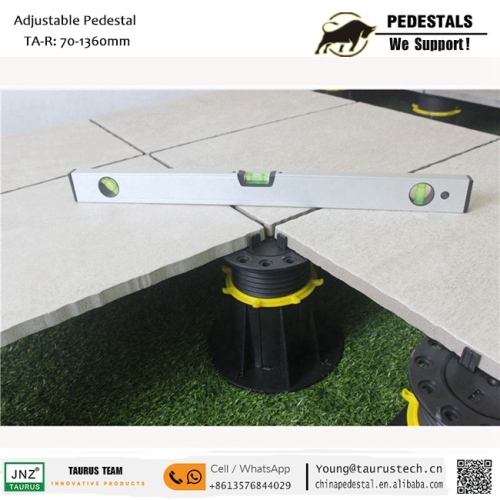 Composite decking support adjustable  raised floor tile