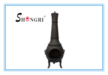 Outdoor Wood Burning Cast Iron Barbecue Grill Garden Heating Fire Chiminea