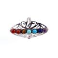 Natural 7 Chakra Gemstone Mulheres Jóias Anel