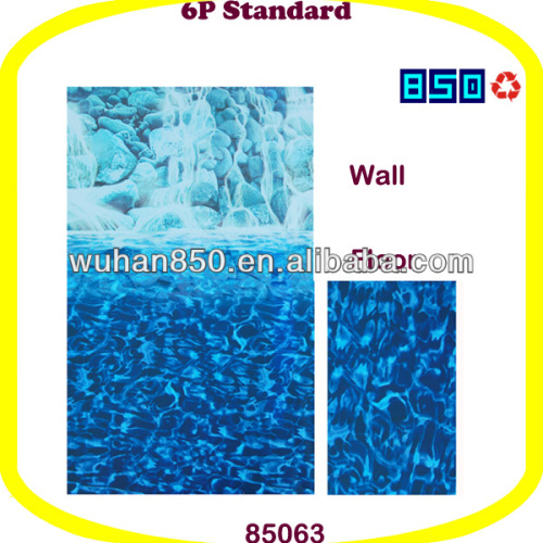 Beaded Waterfall Patterned Swimming Pool Lining