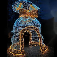 3D LED Christmas Light Walk-Through Jingle Bell Display
