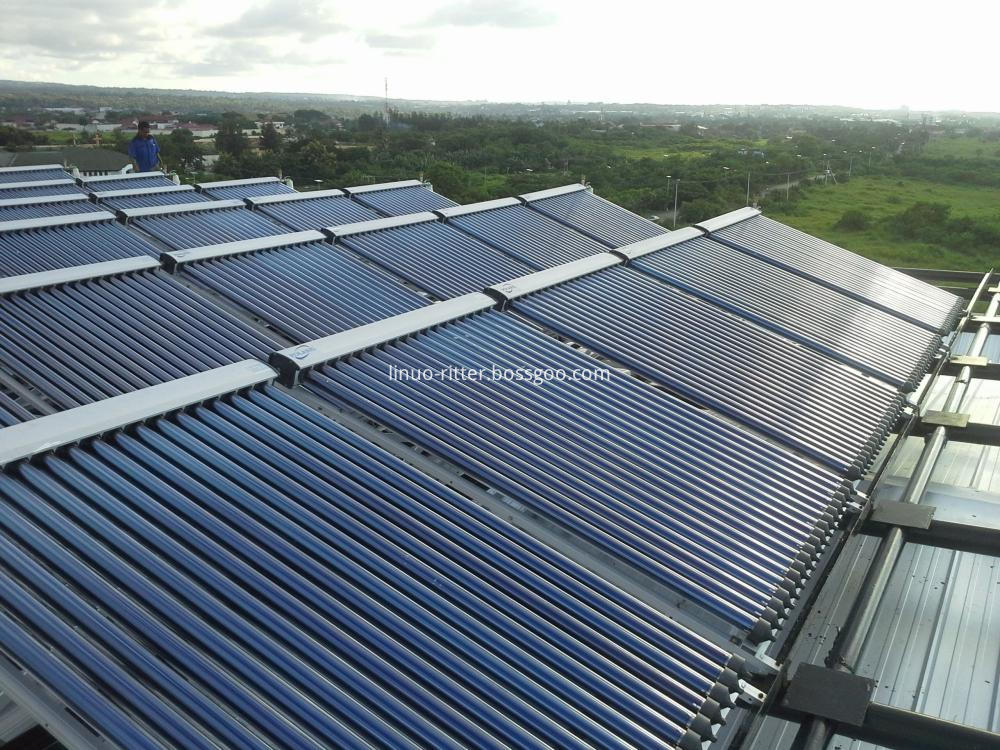 Blue Flat Plate Solar Collector