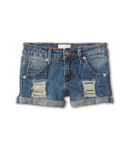 Dip Dyed Beached Children Blended Shorts Denim