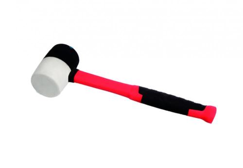 white and black rubber with fiberglass handle 24oz