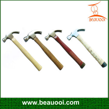 claw hammer with wooden handle