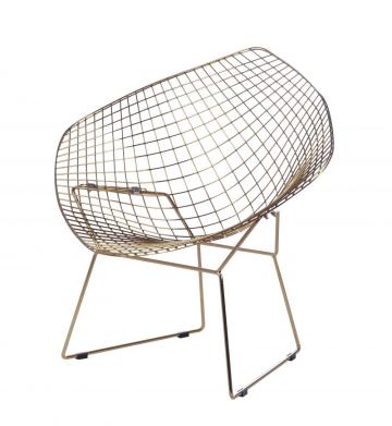 Harry Bertoia Diamond golden wire Chair replica