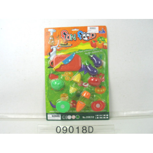 Brinquedo plástico de corte de frutas e vegetais