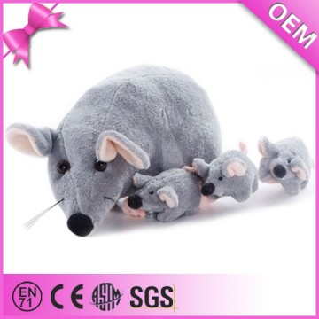 Top quality wholesale cheap cute grey soft toy mouse, stuffed mouse toy