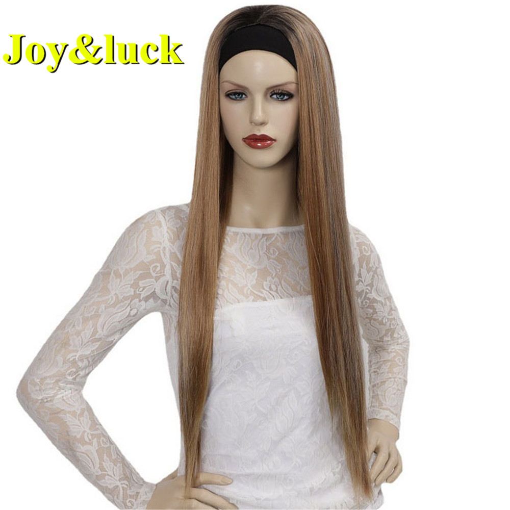 Ladies Scarf Wig for African Women Ombre White Hairband Black Hair Short Afro Kinky Curly Headband Wig Synthetic Hair Wigs