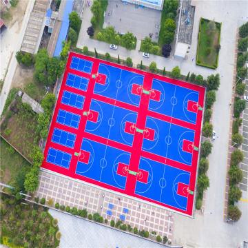 PP Court Tile Floors for Outdoor Basketball Court