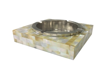 Eco Friendly Golden Mother of Pearl Ashtray