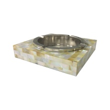 Eco Friendly Golden Mother of Pearl Ashtray