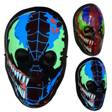 LED Light-Up Spiderman Mask for Halloween Cosplay and Festivals