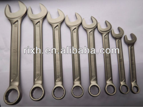 Titanium alloy thin combination wrench set,titanium wrench
