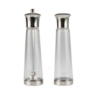 Salt andPepper Grinder Set Glass Pepper Mills Shakers