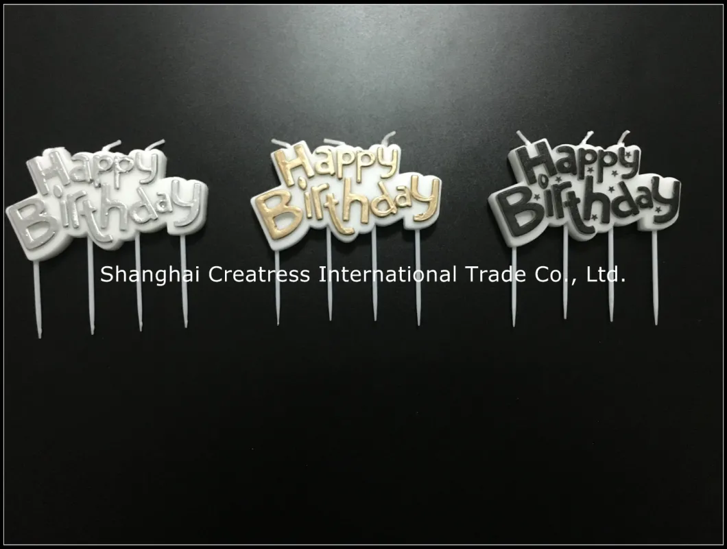 Hot Sale Happy Birthday Party Decoration Candle Plaque in Stock