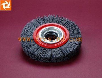 5" abrasive wire circular brush nylon wire wheel brush