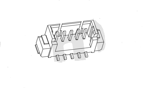 1,25 mm Tonhöhe 180 ° Wafer-Smt-Anschlussreihe AW1251V-S-XP