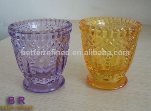 Color glass Candle Stand