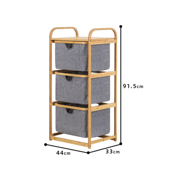 Natural Bamboo 3-Drawer Storage Organizer