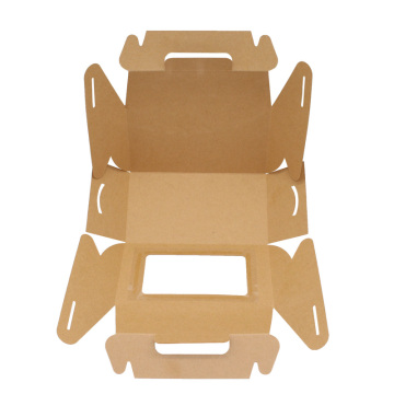 Brown kraft cake box with window bakery boxes
