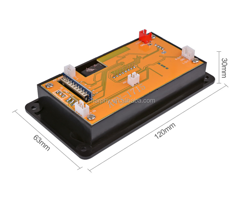 12V Bluet MP3 Decoder Audio Module Spectrum Display Lossless APE Decoding Support APP EQ FM AUX Car Accessories