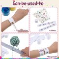 Niestandardowe białe klapsy bransoletki DIY Bracelet