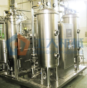 Beverage mixing machine with four barrels