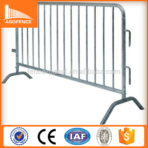 silver painted surface antirust fixed leg galvanised crowd control barrier