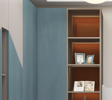 Blue custom kids room and children bedroom wardrobes