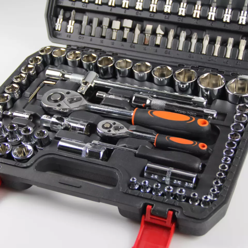 Top Produto 108pcs Kit Reparação de carro Sques Definir conjuntos de ferramentas de mão Conjunto de soquete combinado com caixa de ferramentas de plástico